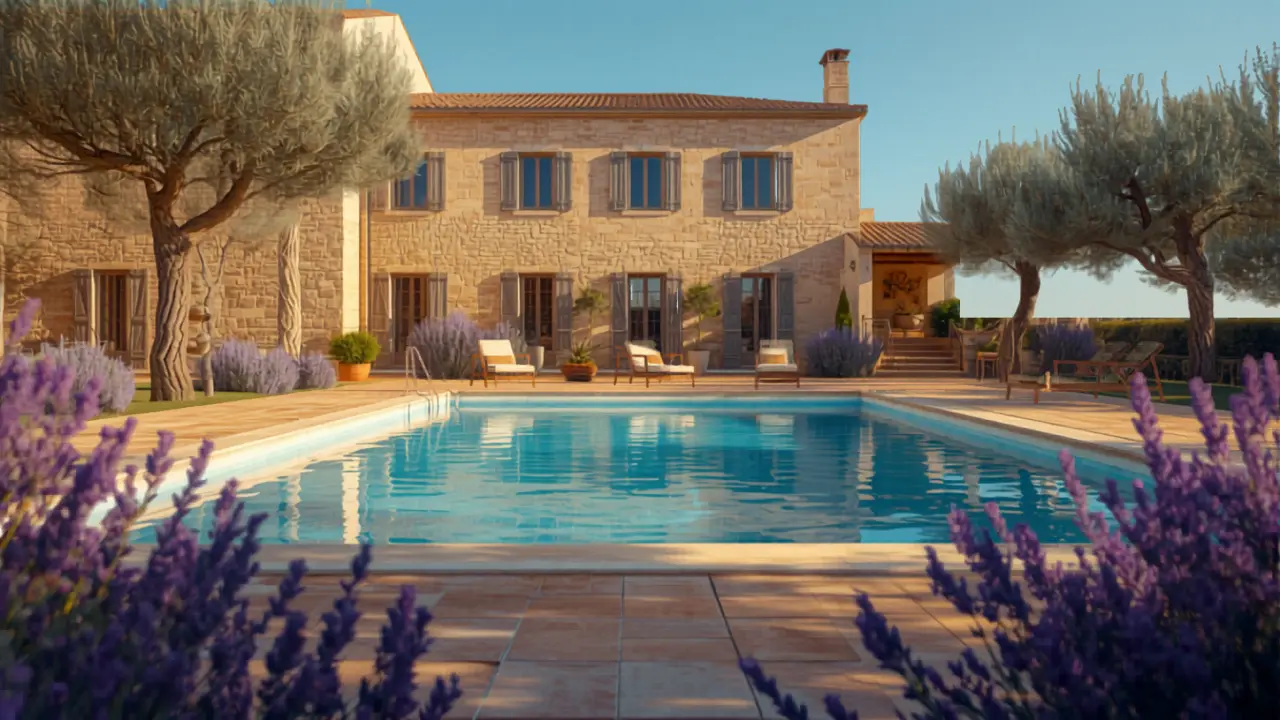 Villa provençale avec piscine et terrasse ensoleillée prête pour la saison estivale en Pays d'Aix